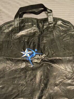 Patchwork Leather Garment Bag with embroidered Dallas Dance Festival Logo